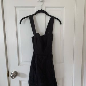 Reformation Brigitte black linen dress